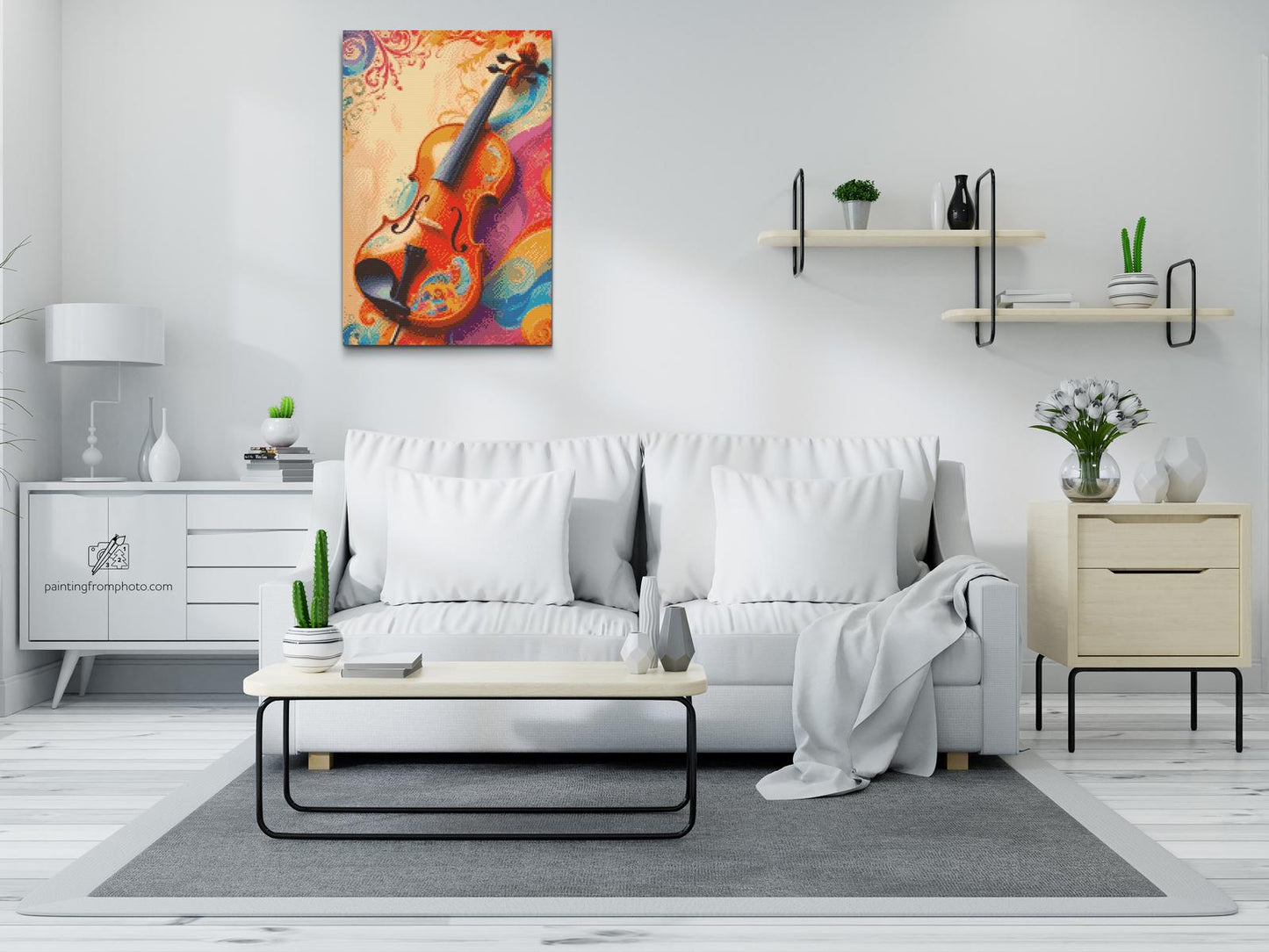 Diamond Paint - Violin i farver