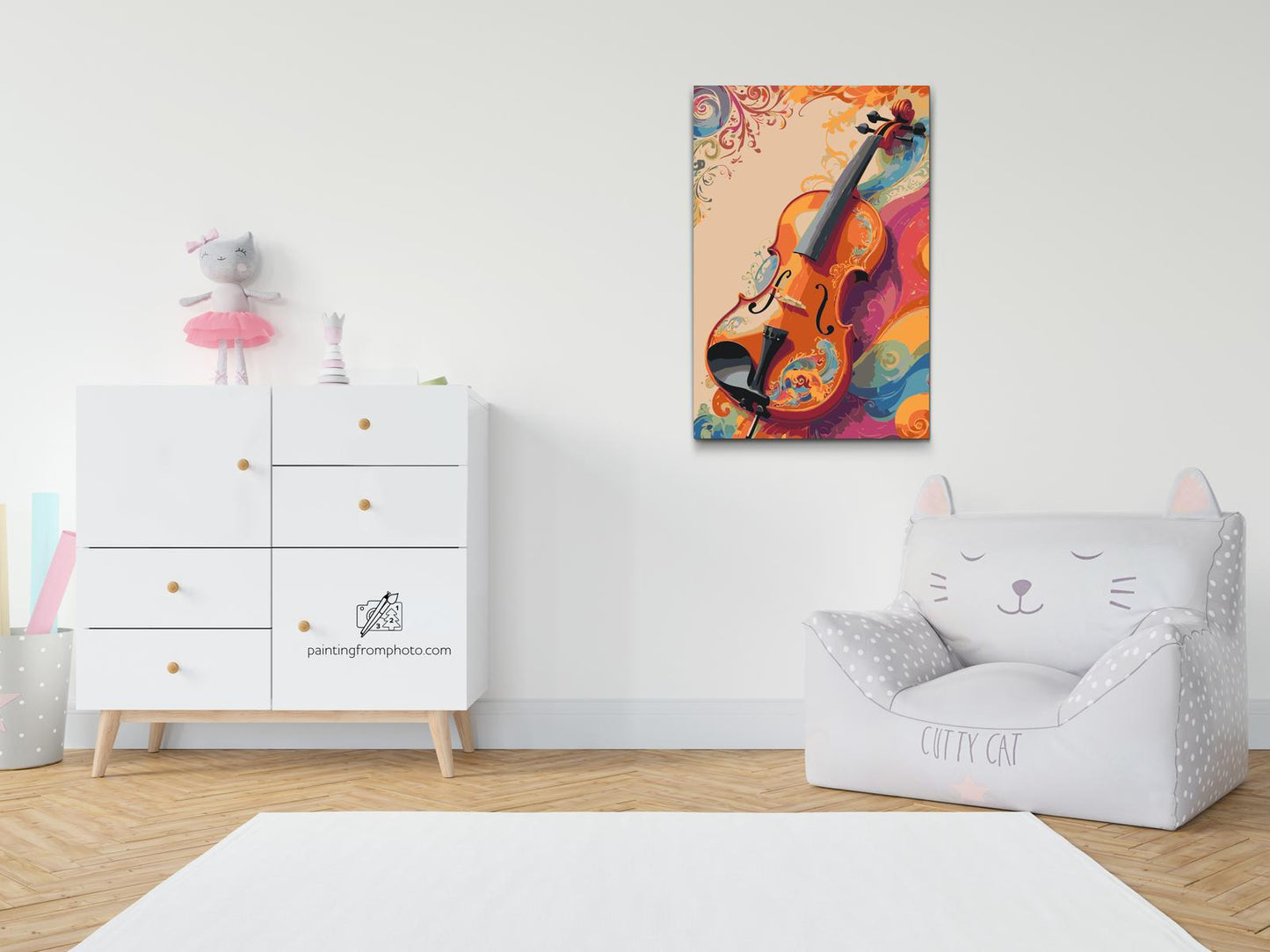 Paint by number - Violin i farver