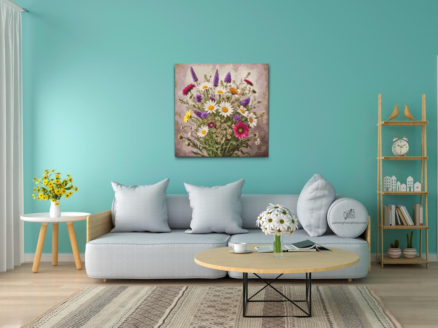 Diamond Paint - En buket engblomster