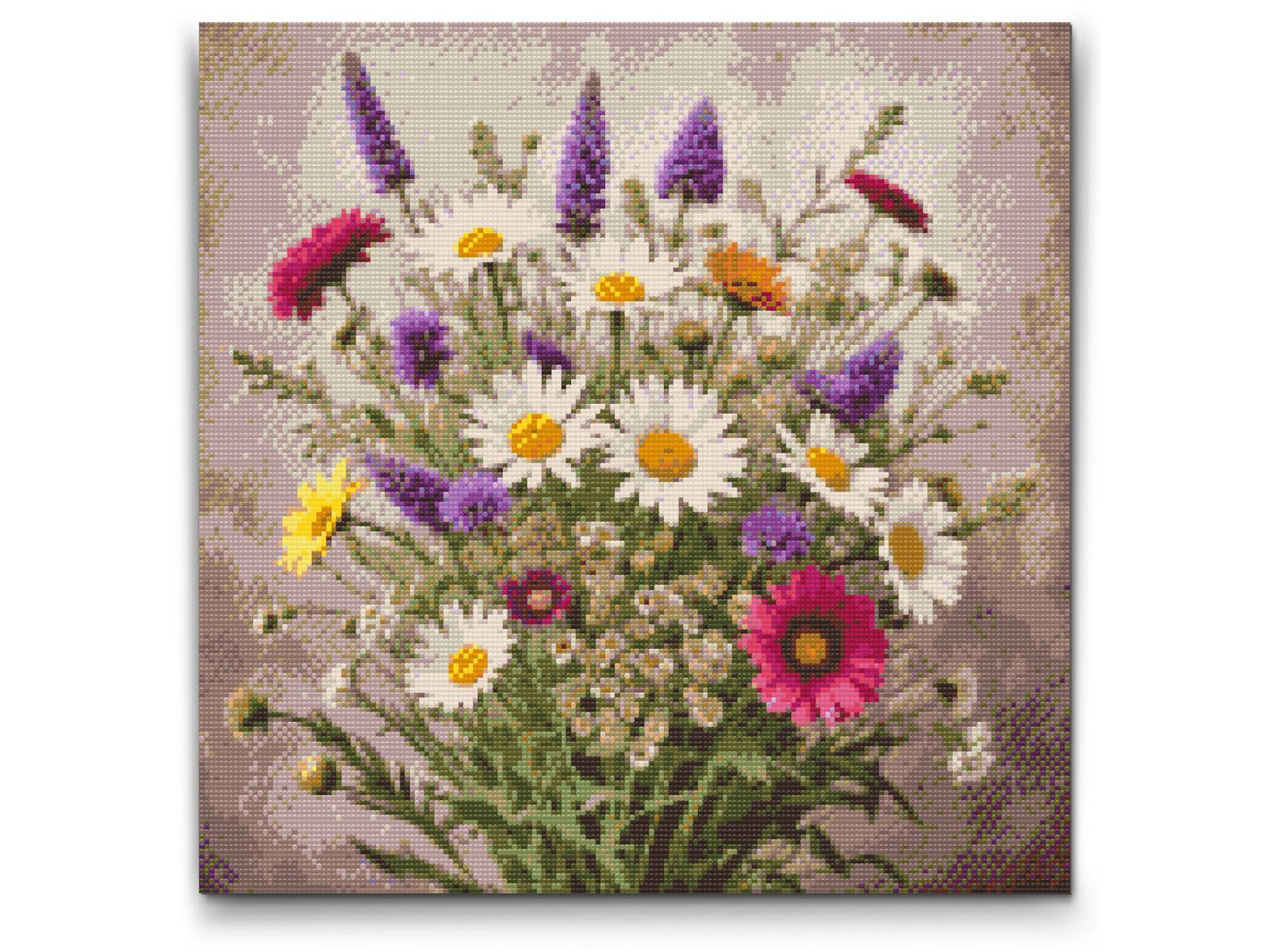 Diamond Paint - En buket engblomster