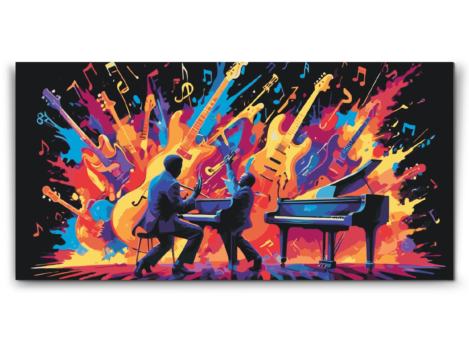 Paint by number - Abstrakte musikere på scenen