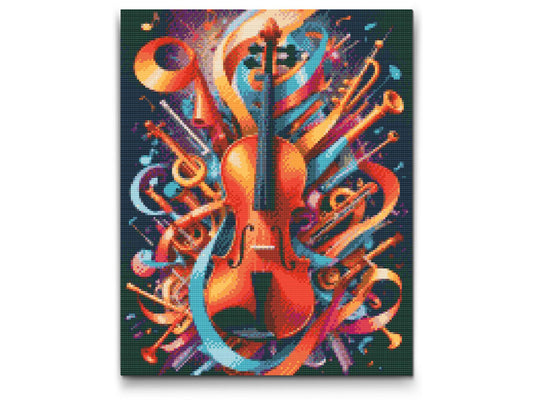 Diamond Paint - Abstrakt violin