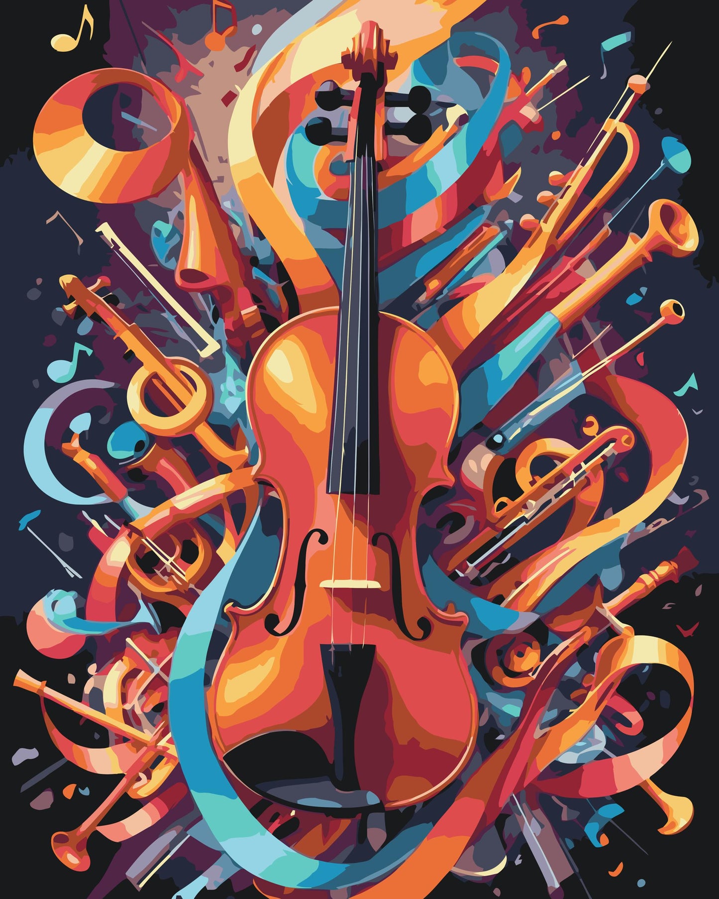 Paint by number - Abstrakt violin
