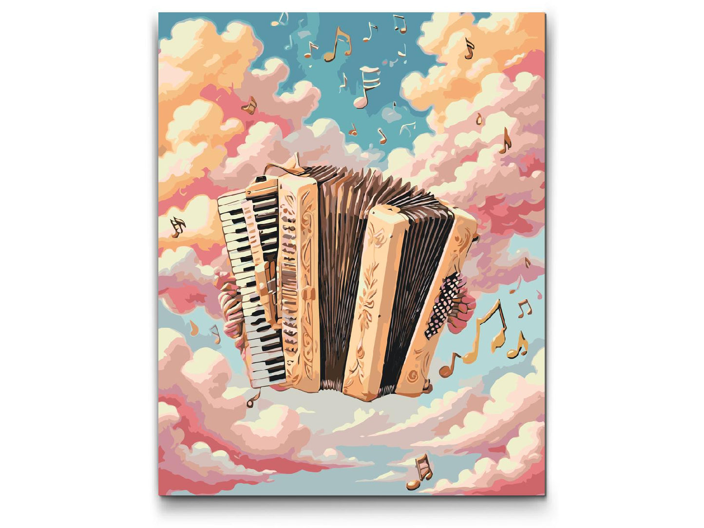Paint by number - Harmonika på en sky