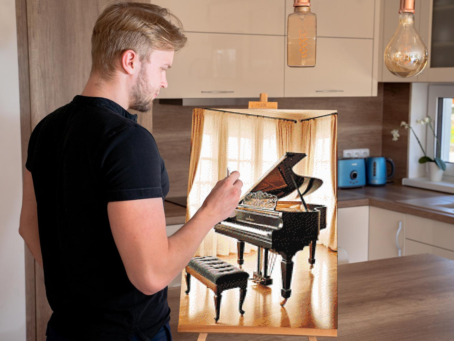 Diamond Paint - Sort klaver