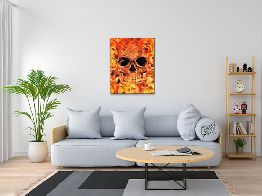 Diamond Paint - Kraniet i brand