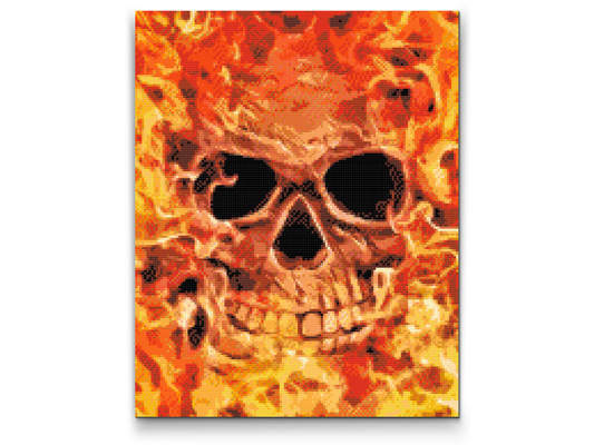 Diamond Paint - Kraniet i brand