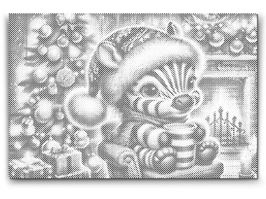 Dotting - Julezebra og en kop kaffe