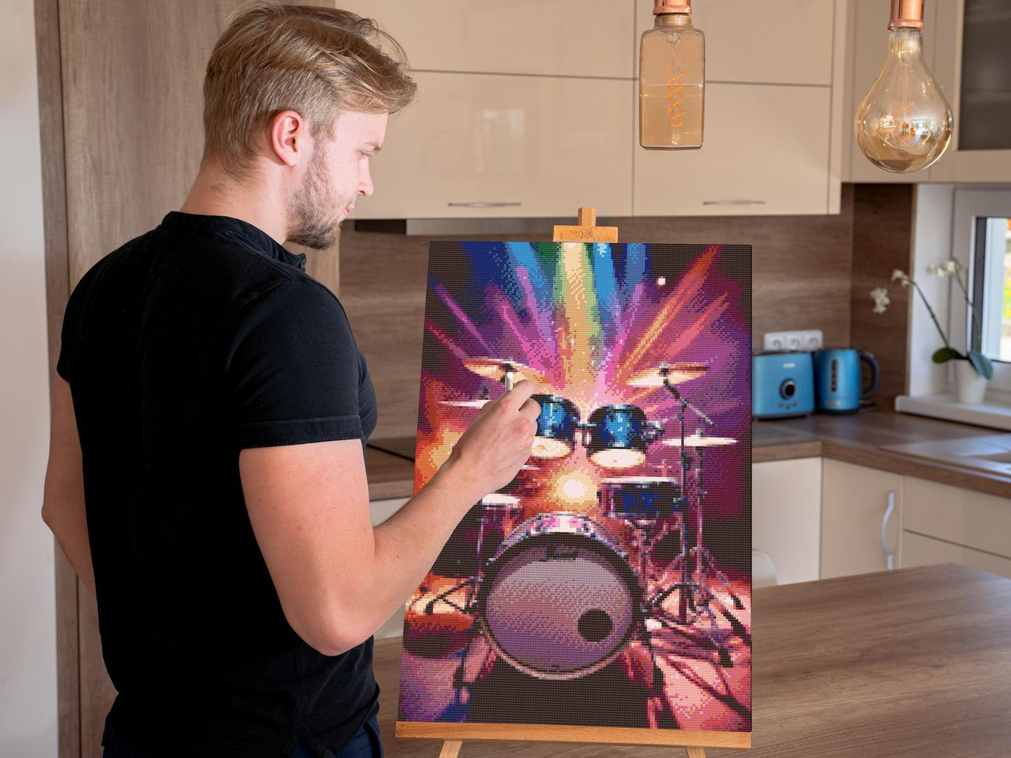 Diamond Paint - Trommer i rampelyset