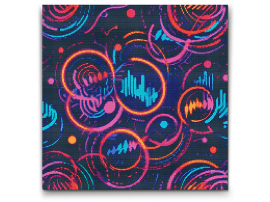 Diamond Paint - Musikalsk abstrakt