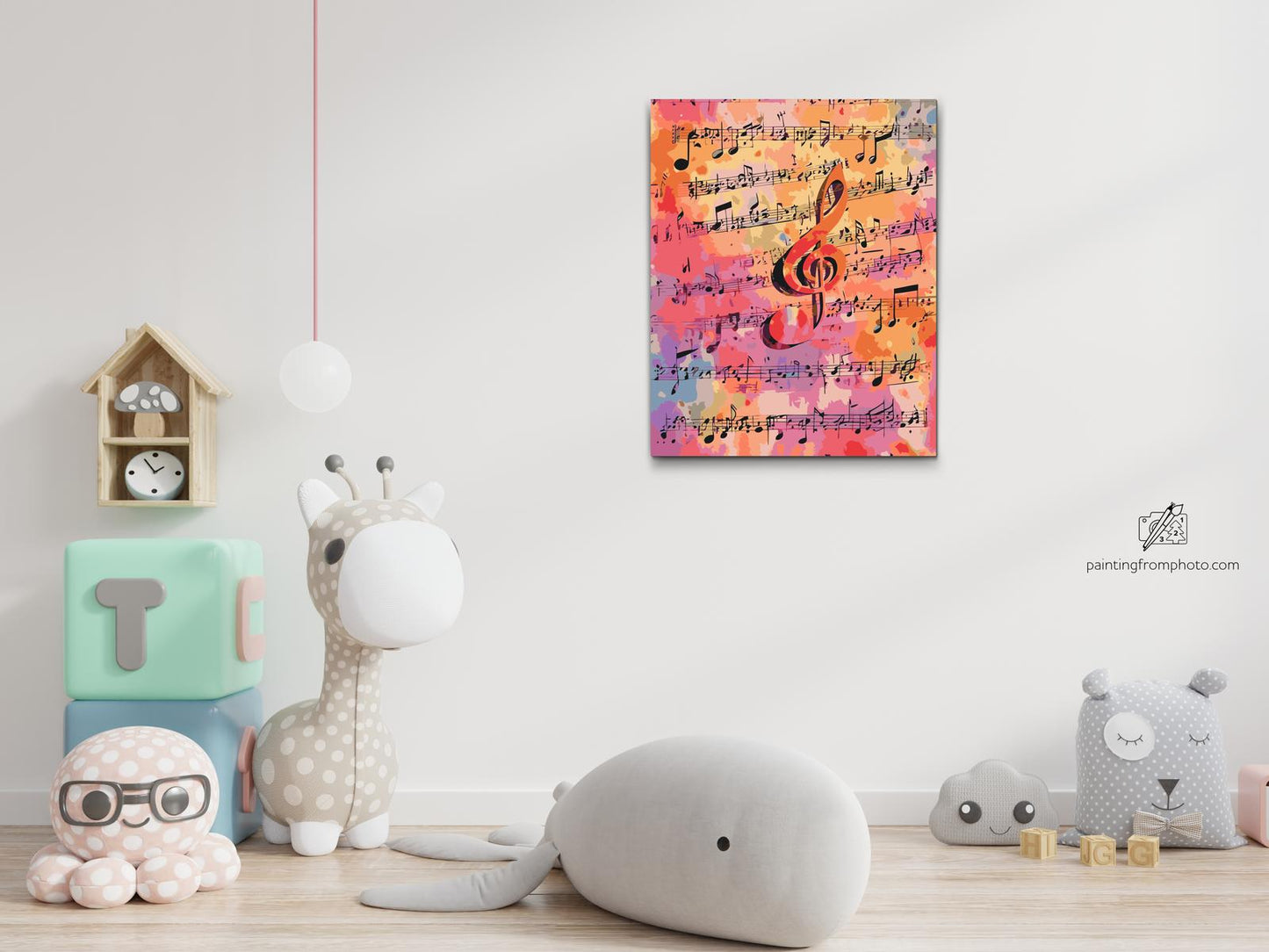 Paint by number - Regnbuetoner og diskantnøgle