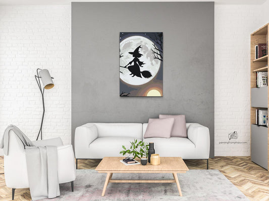 Paint by number - Heksens silhuet