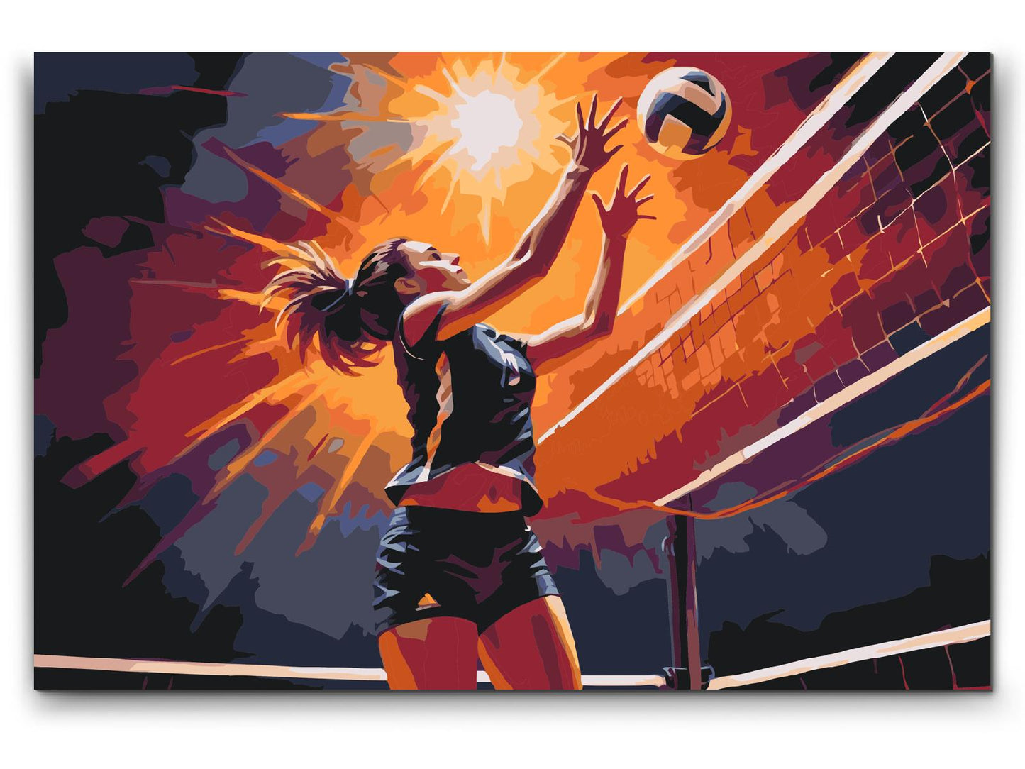 Paint by number - Volleyballspiller