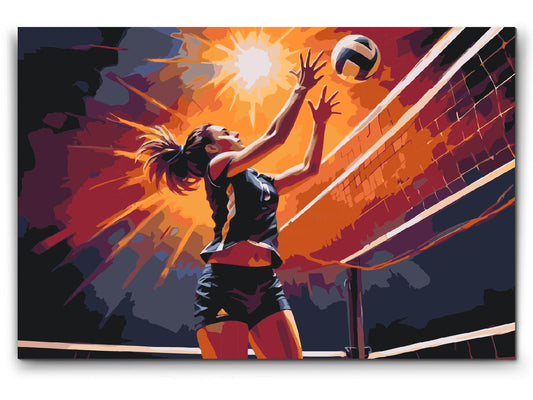 Paint by number - Volleyballspiller