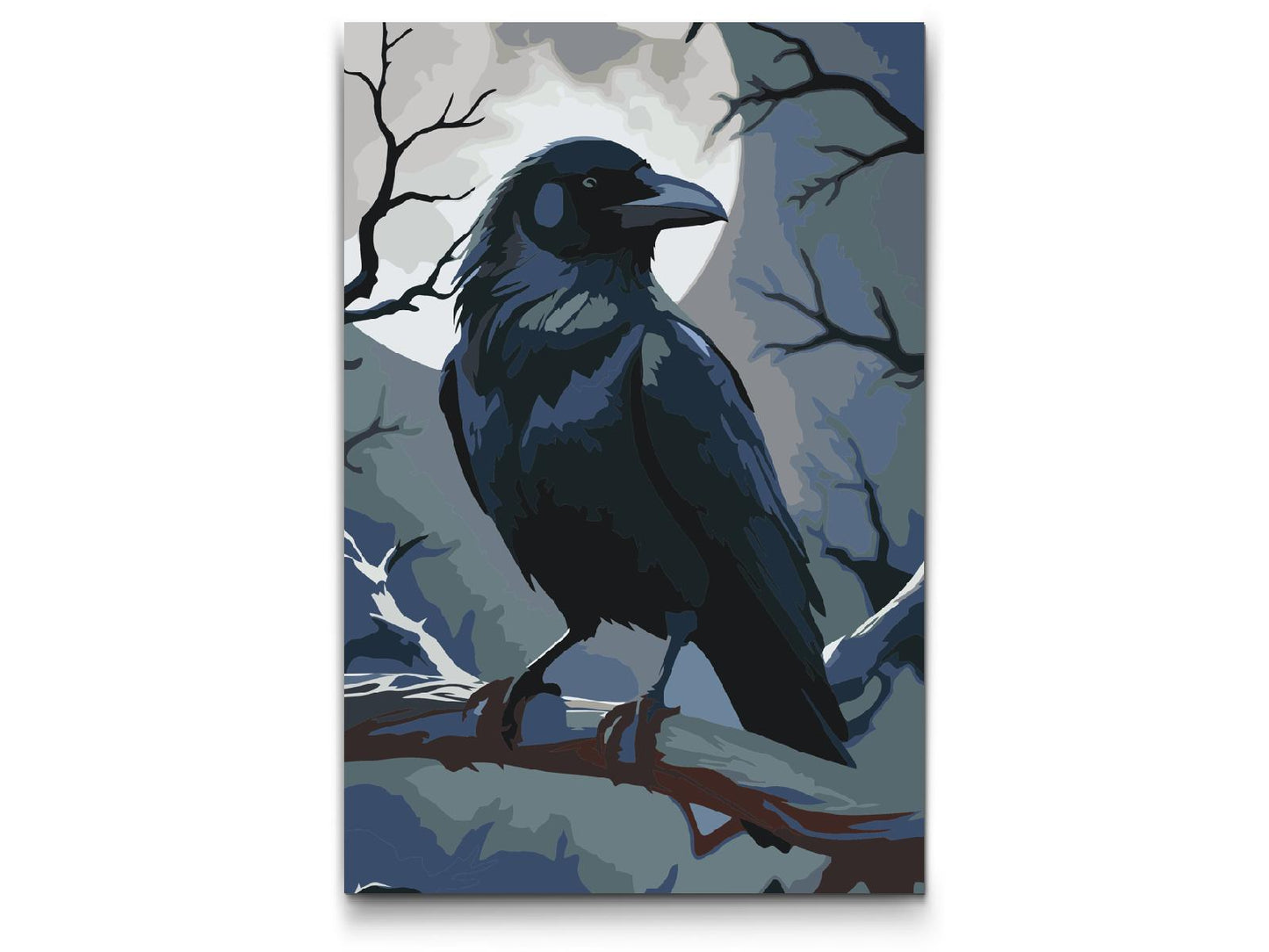 Paint by number - Ravn på en gren