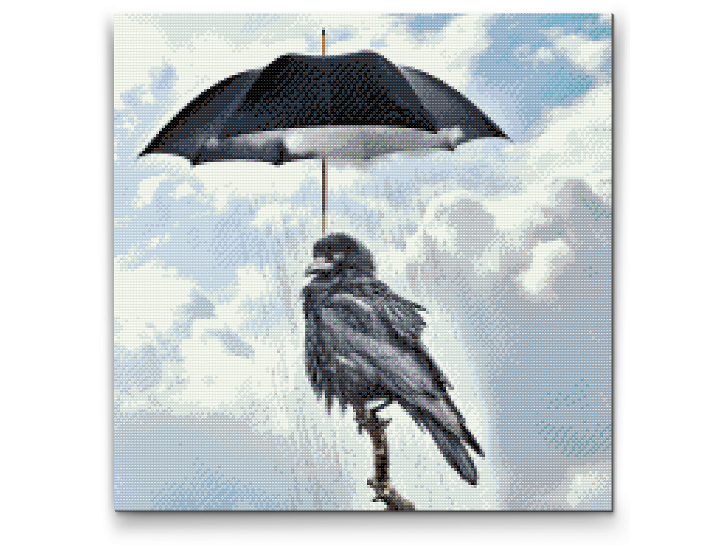 Diamond Paint - Ravn under en paraply