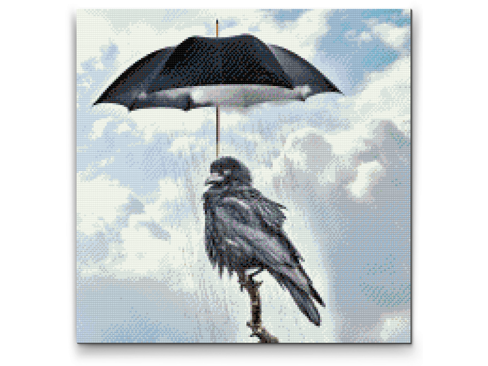Diamond Paint - Ravn under en paraply