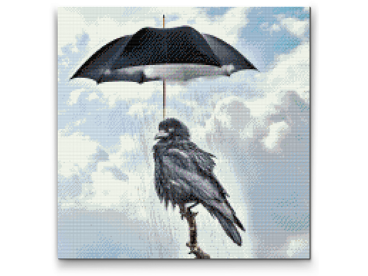 Diamond Paint - Ravn under en paraply