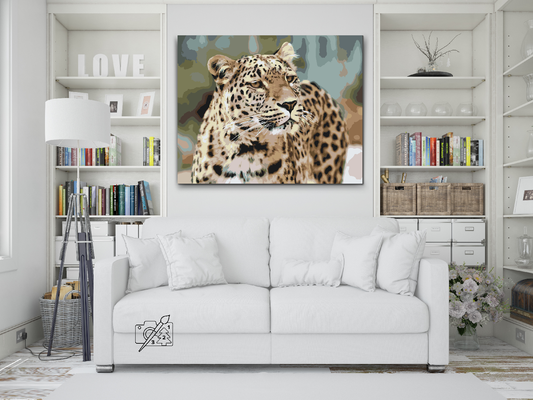 Paint by number - Leopard i naturen