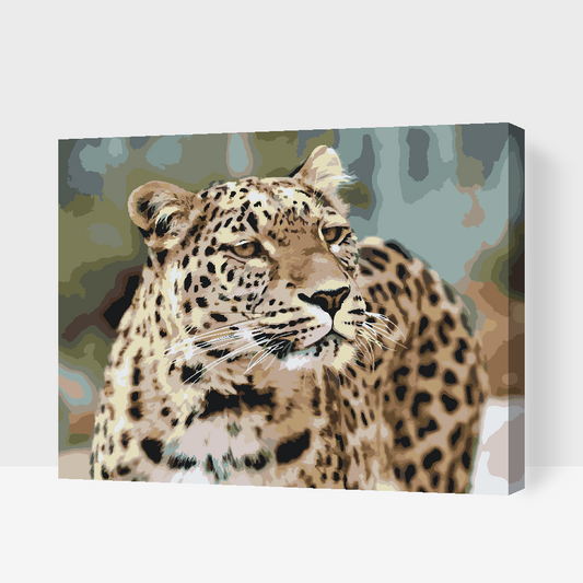 Paint by number - Leopard i naturen