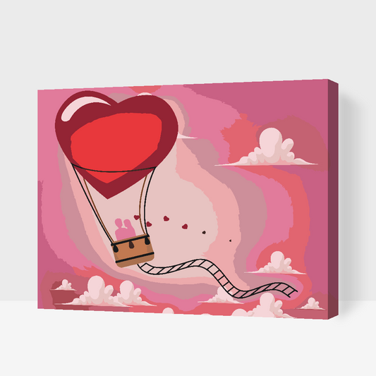 Paint by number - Kærlighedsballon