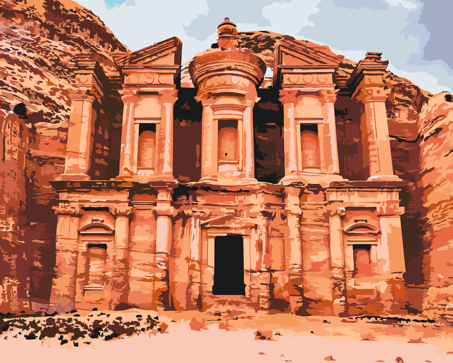 Paint by number - Petra, Byen i Jordan