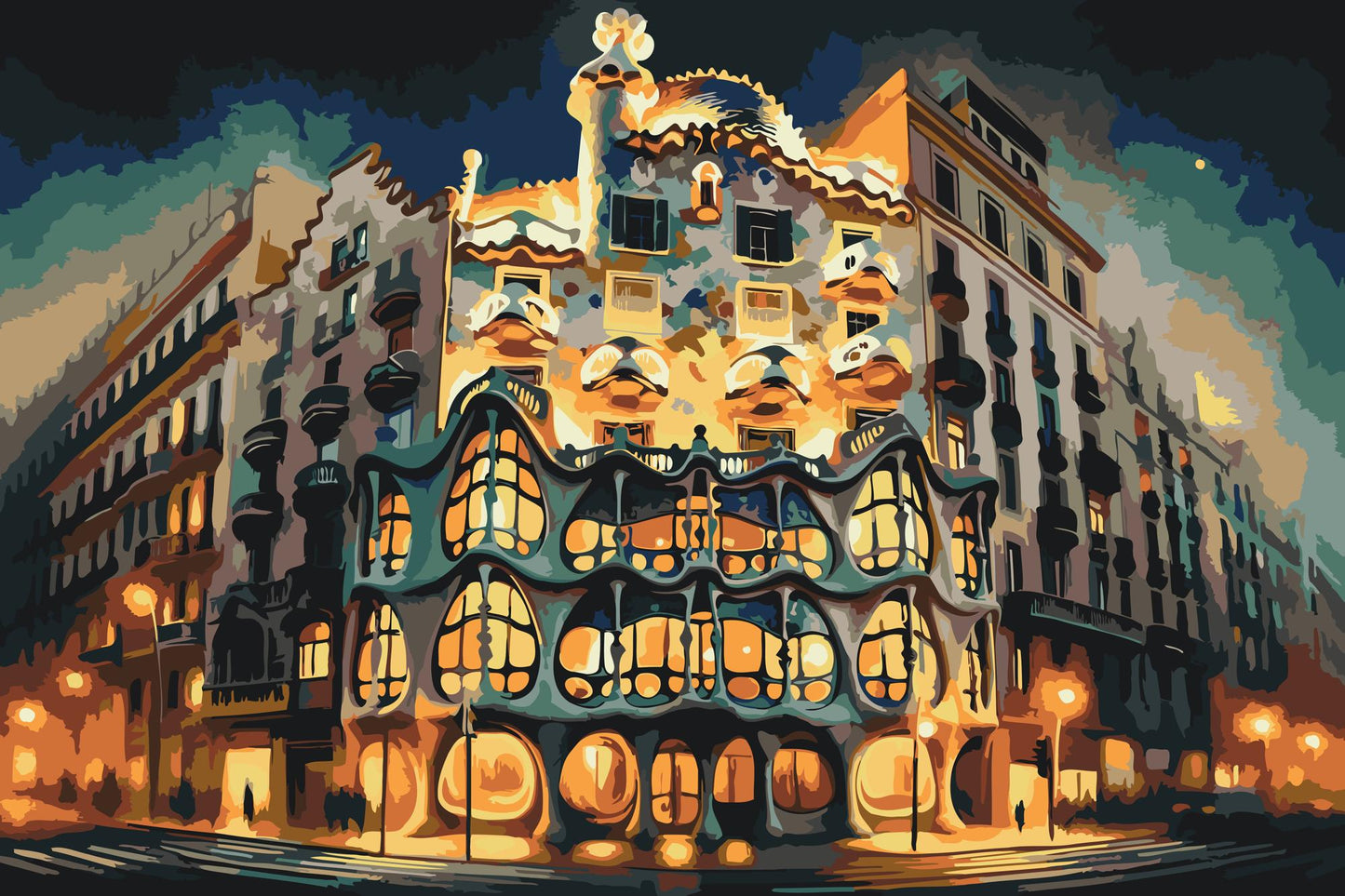 Paint by number - Casa Batlló, Barcelona
