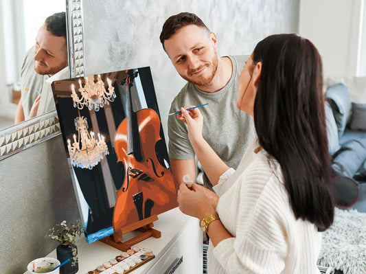 Paint by number - Cello i salen