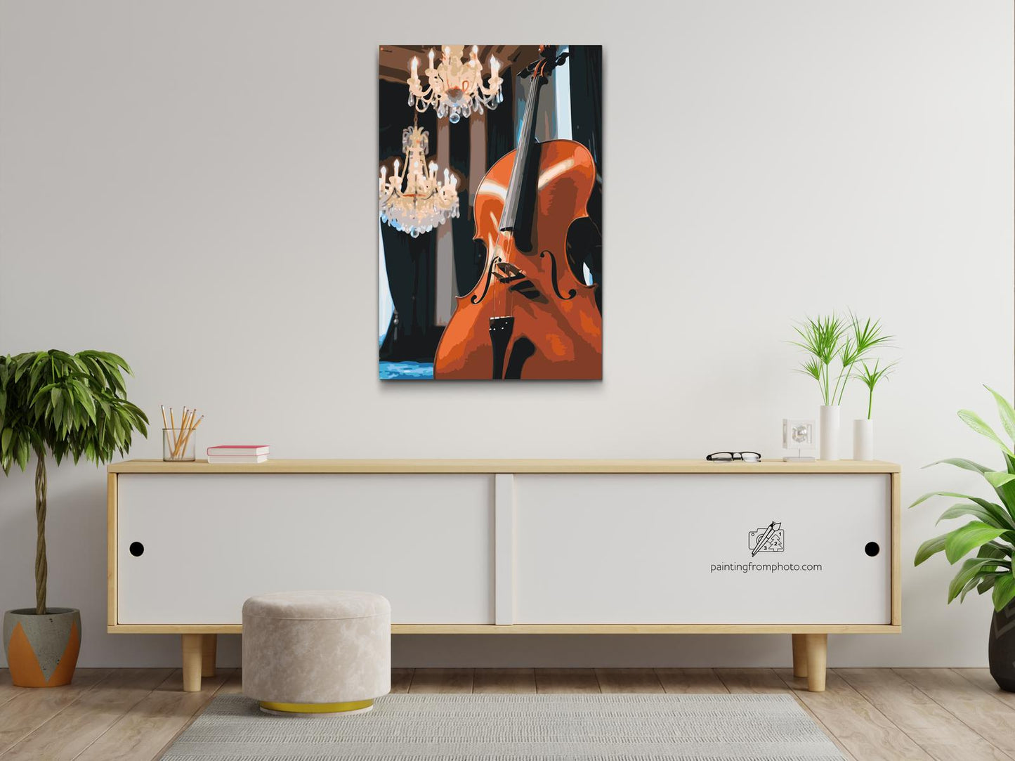 Paint by number - Cello i salen