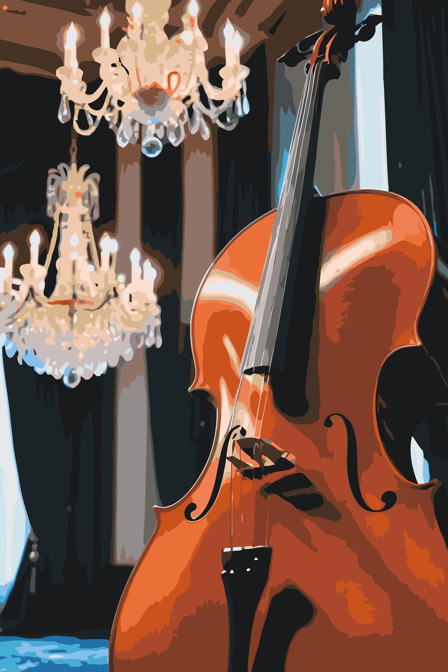 Paint by number - Cello i salen