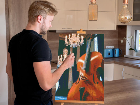 Diamond Paint - Cello i salen
