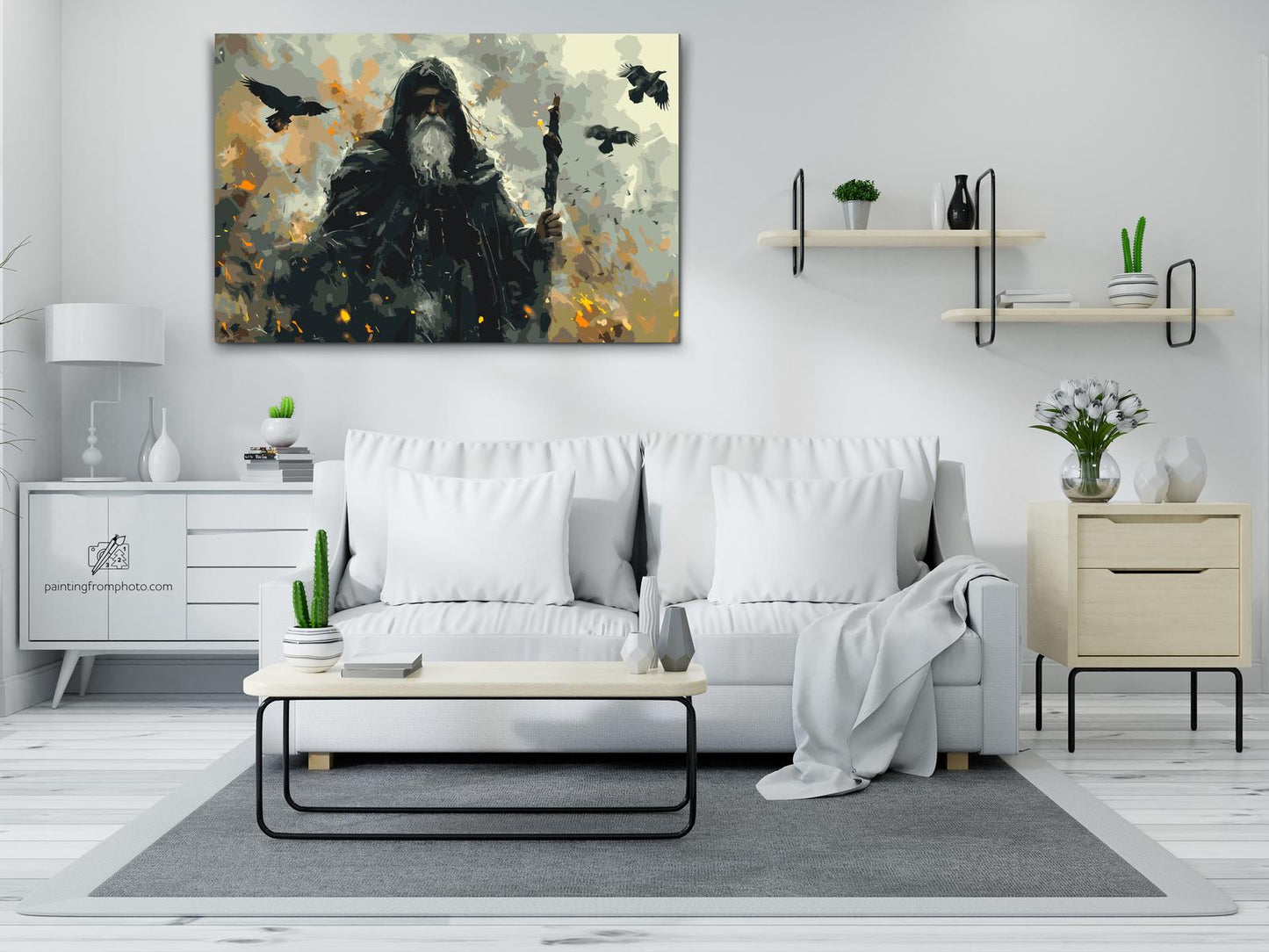 Paint by number - Odin – Gud for død, krig og magi