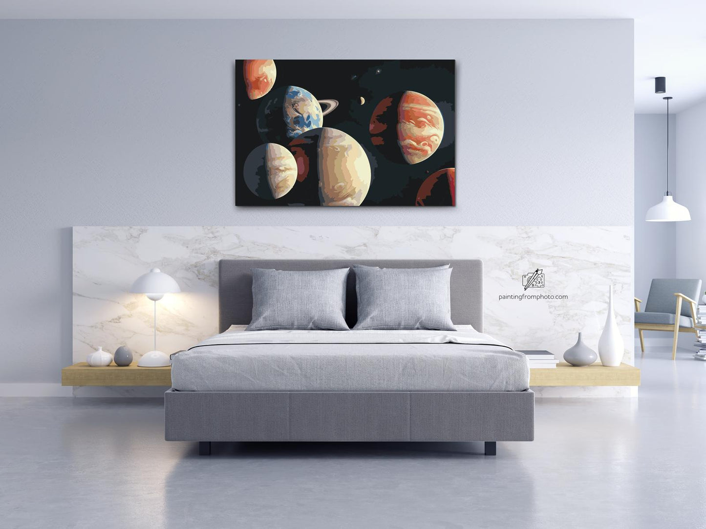 Paint by number - Planeter i rummet