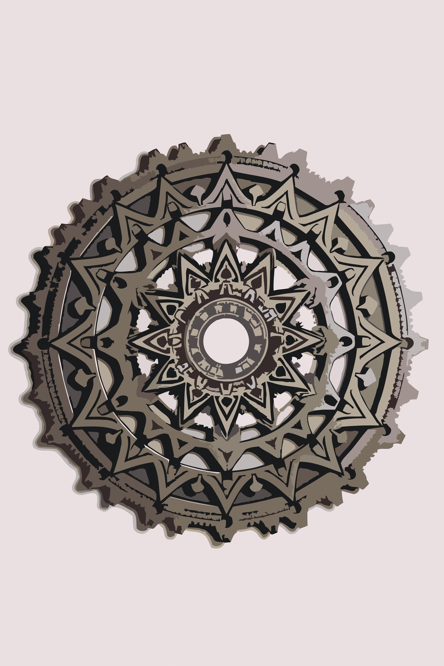 Paint by number - Teknisk Mandala
