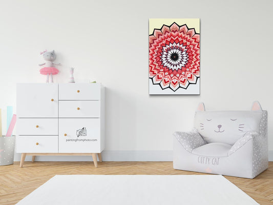 Paint by number - Geometrisk Mandala