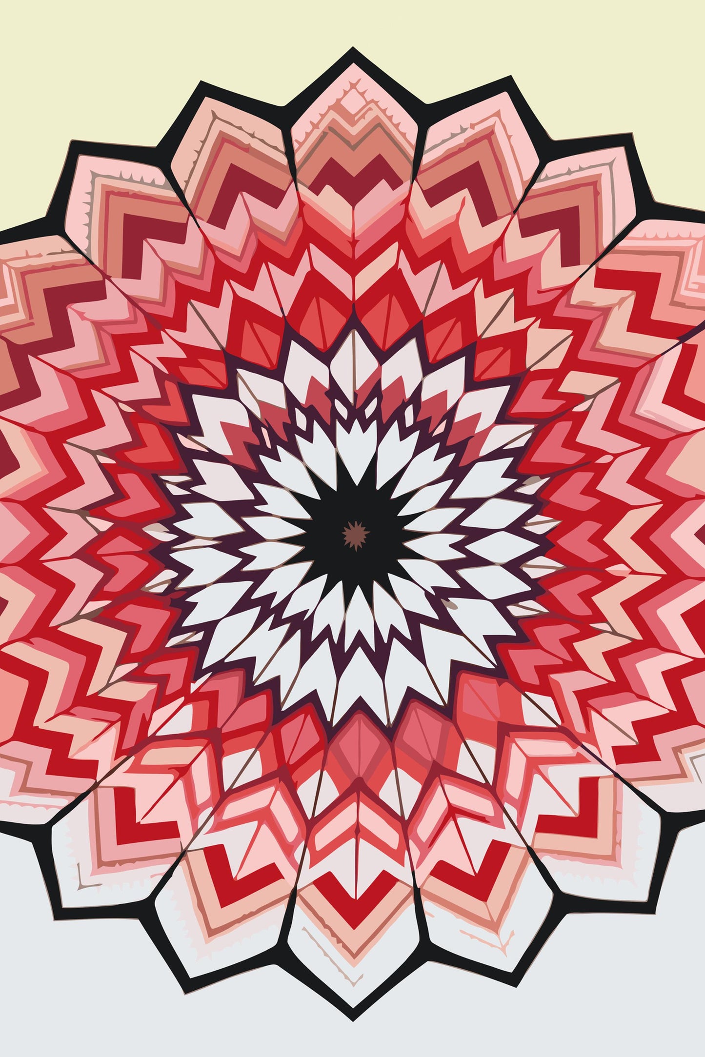 Paint by number - Geometrisk Mandala