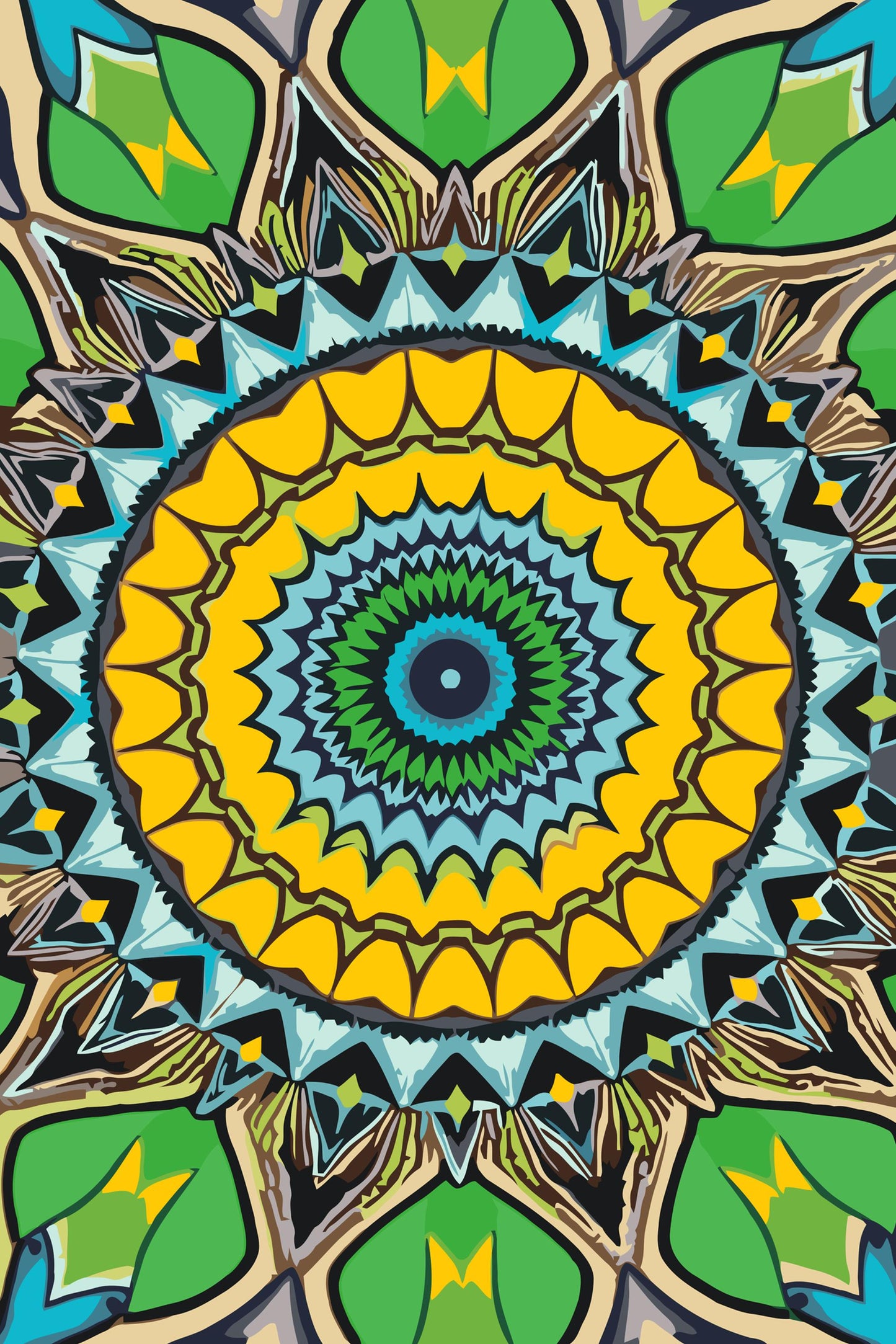 Paint by number - Mandala inspireret af naturen