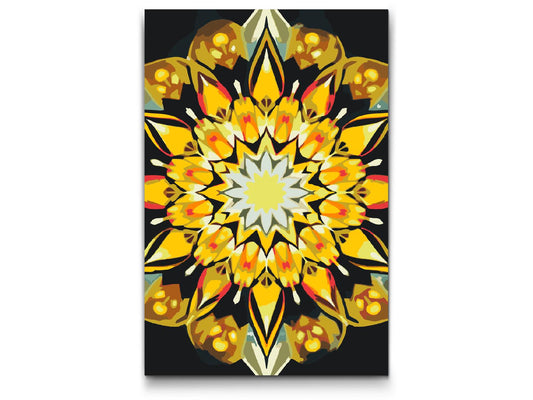 Paint by number - Mandala i solfarver