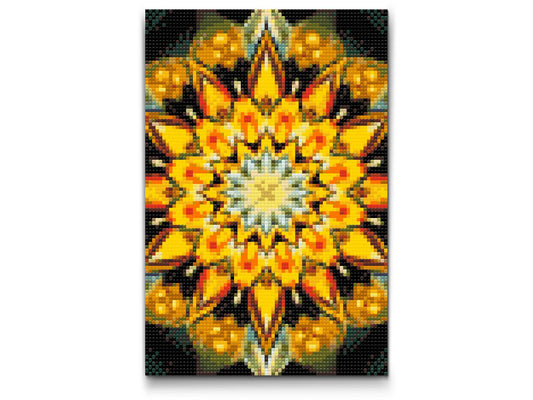 Diamond Paint - Mandala i solfarver