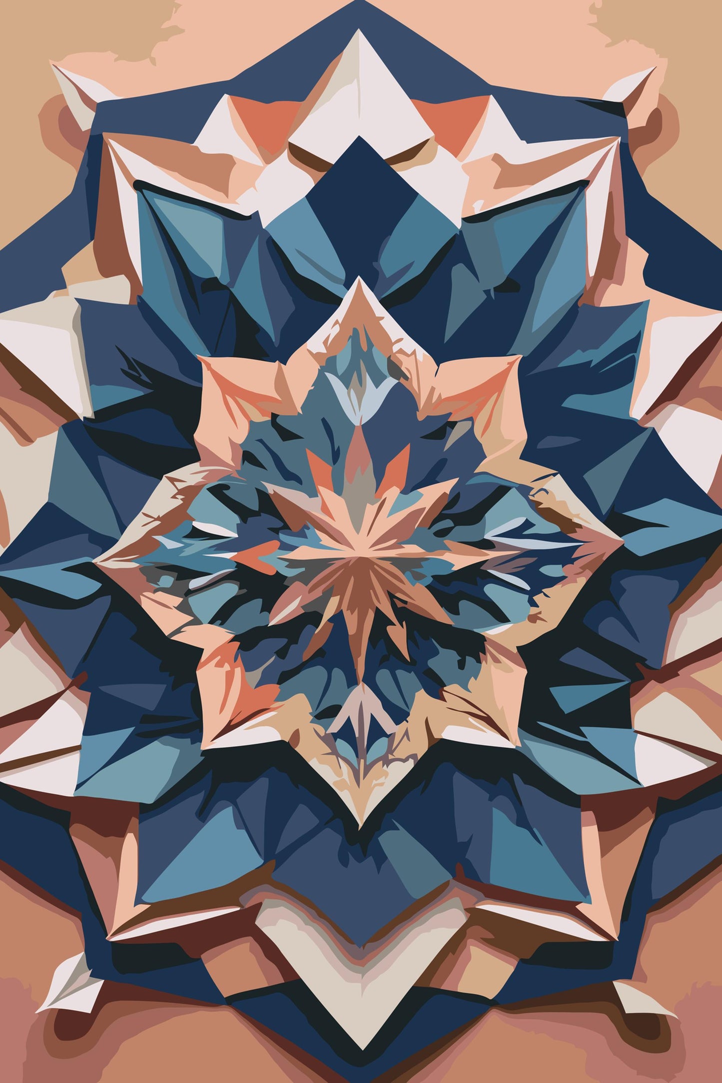 Paint by number - Origami Mandala