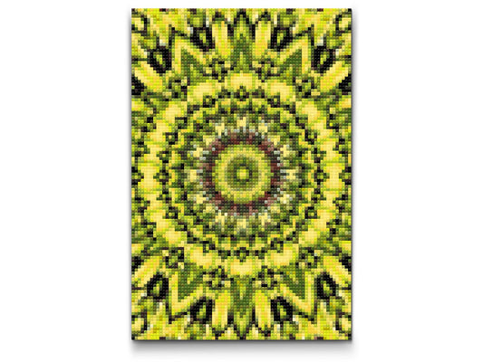 Diamond Paint - Gul-sort Mandala