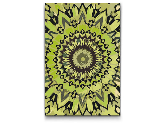 Paint by number - Gul-sort Mandala