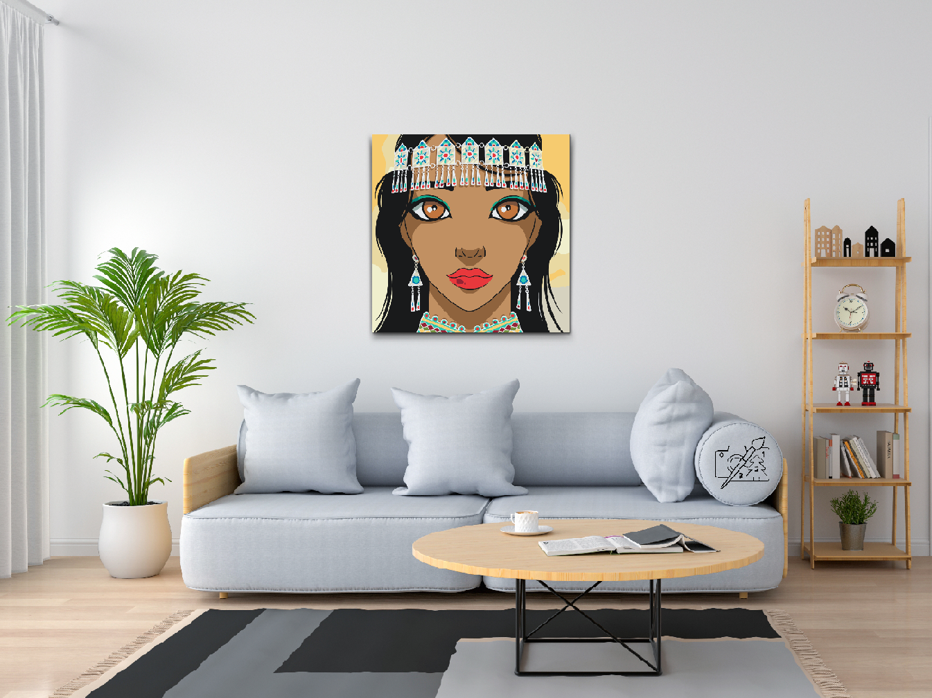 Paint by number - Smuk indisk kvinde