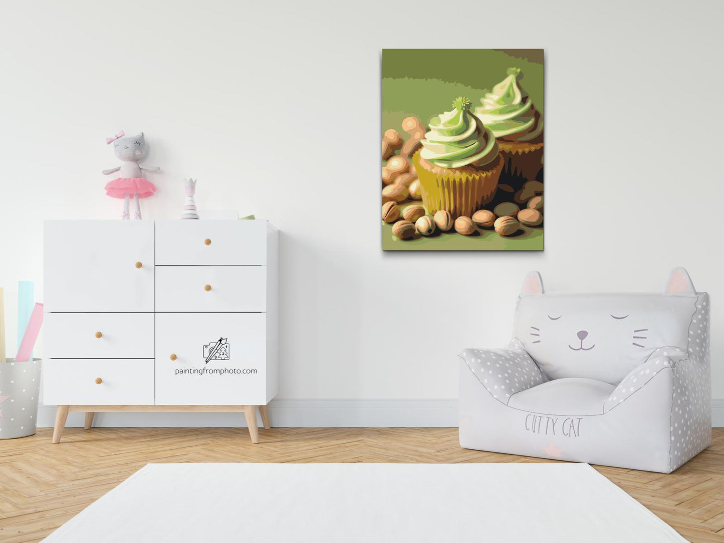 Paint by number - Dubai chokoladecupcakes