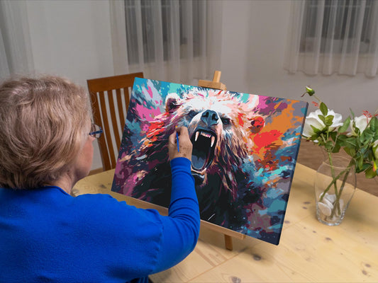 Paint by number - Vred bjørn