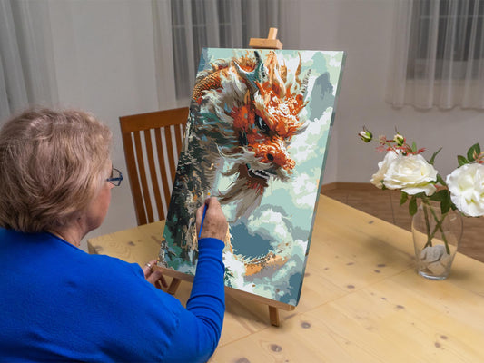 Paint by number - Den rasende drage