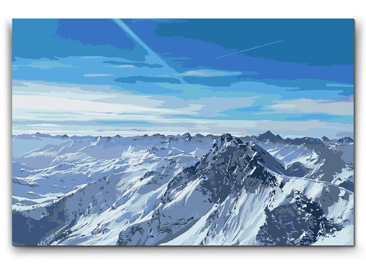 Paint by number - Østrigske bjerge
