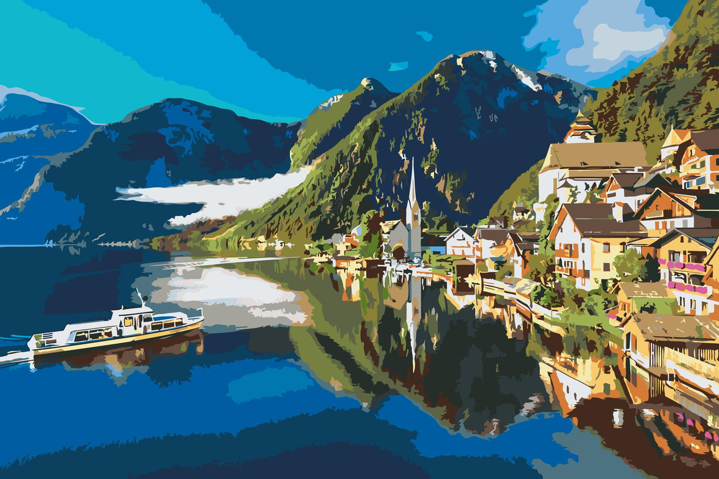 Paint by number - Østrigsk havn