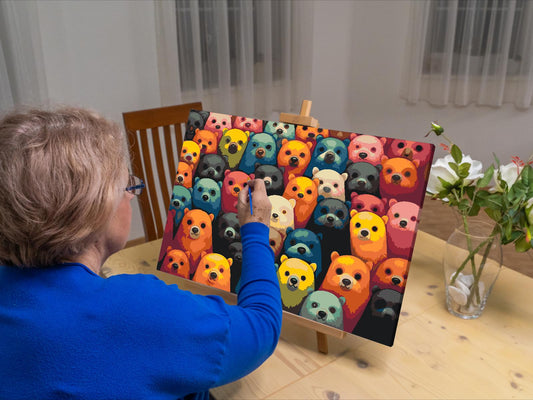 Paint by number - Bjørne, uanset hvor man kigger