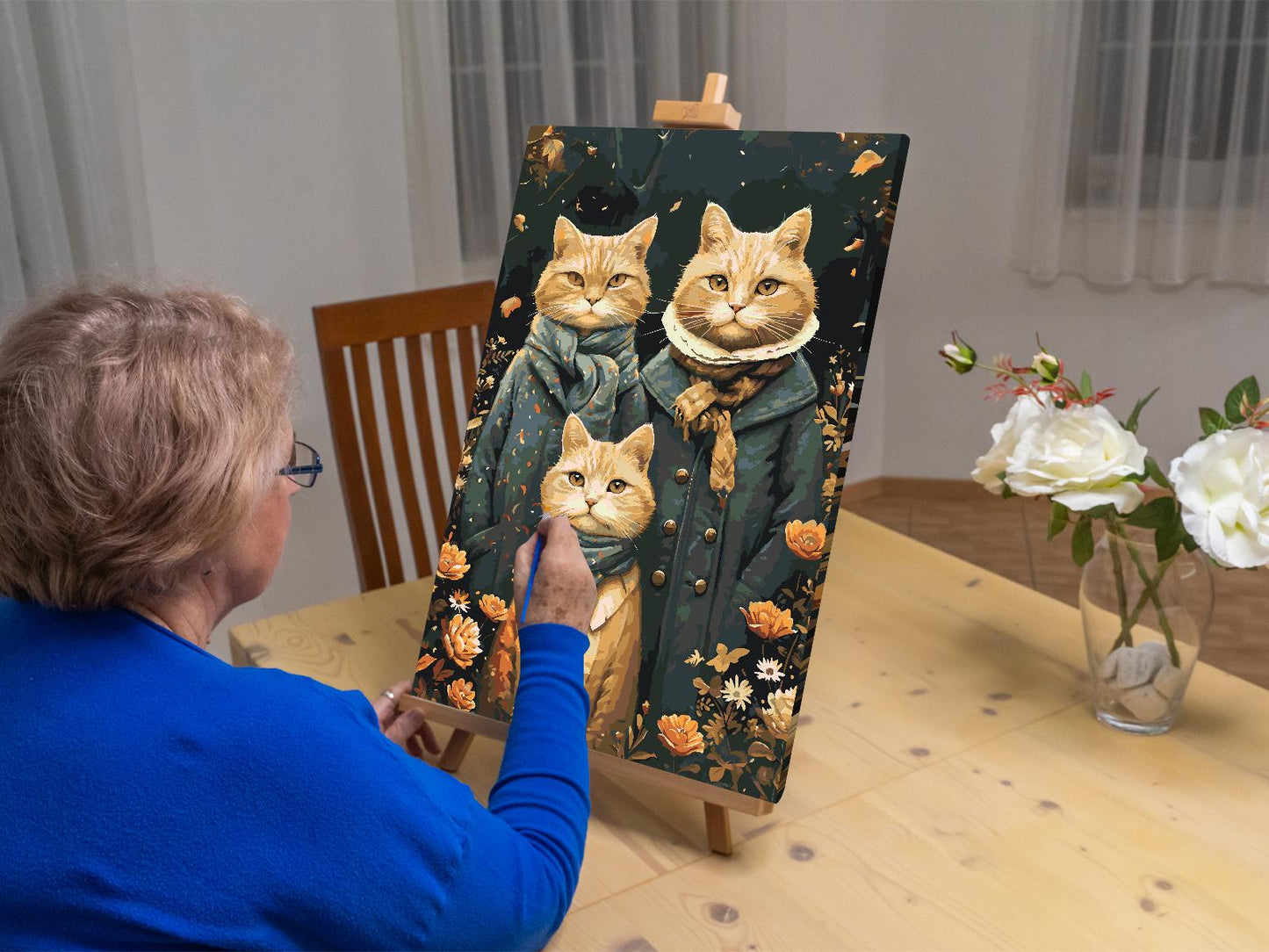 Paint by number - Kattefamilie